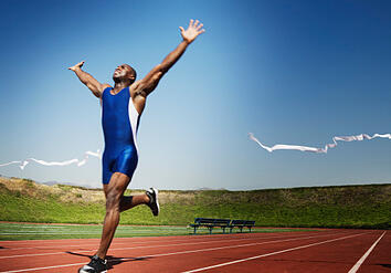 runner crossing finish line best practice