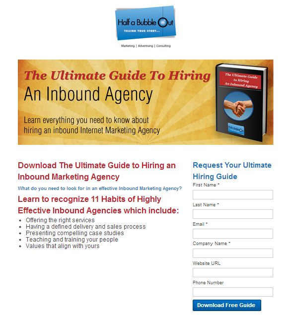 landing page