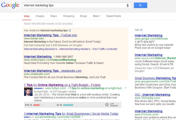 internet marketing search