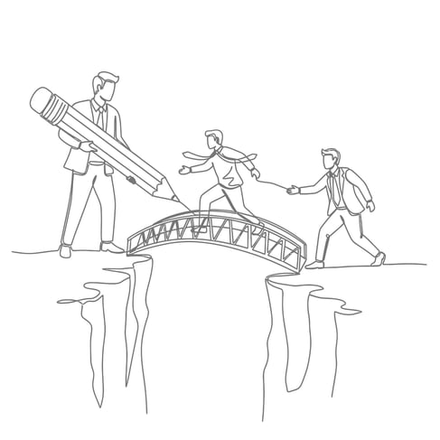 line art abilities under pressure concept