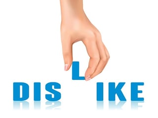 hand holding L in word dislike