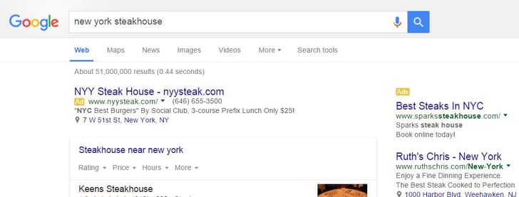 New_york_steak_google_paid_search_ads