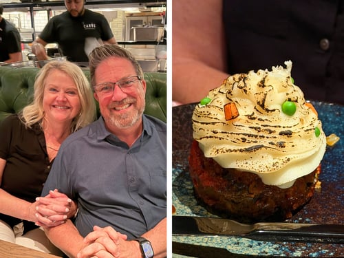 Kathryn, Michael & a Meatloaf Cupcake