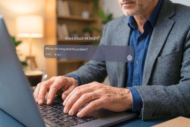 business owner using ai