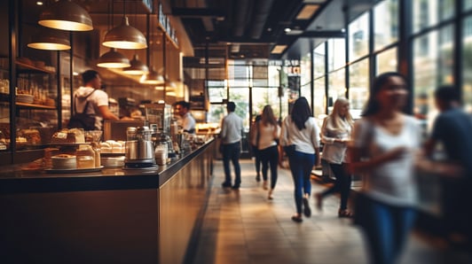 busy coffee shop