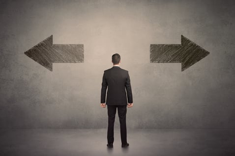 man with two paths