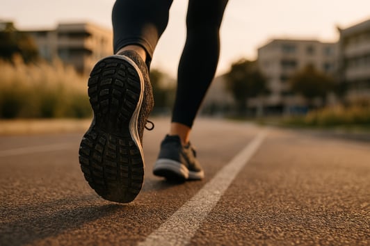 runner on pavement